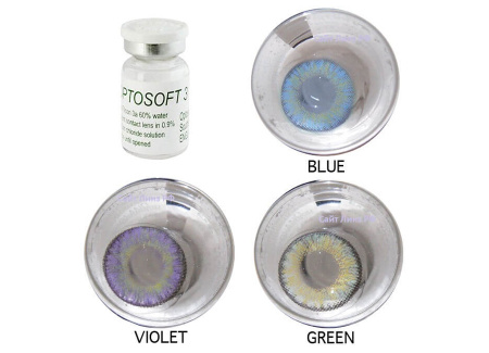 Цветные (оттеночные) контактные линзы Optosoft Colors (1 линза) (Aqua) - фото, цена в интернет-магазине Мода-Оптик Архангельск